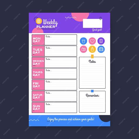 Free Vector | Bullet journal planner print template