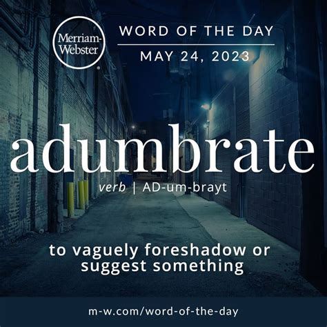 Word Of The Day Adumbrate
