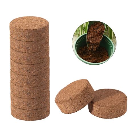 10 Pcs Plant Starter Pellets Compressed Coco Coir Fiber Soil Seed