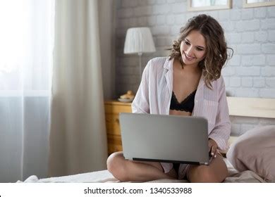 Female Laptop Computer Nude Images Stock Photos Vectors Shutterstock