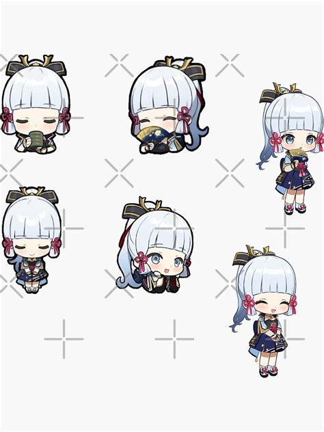 Kamisato Ayaka Genshin Impact Chibi Sticker For Sale By Milkqtea