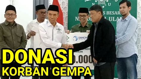 Lazisnu Serahkan Donasi Danone Untuk Korban Gempa Bawean Youtube