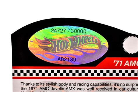Amc Javelin Amx Rlc Hmy Hot Wheels