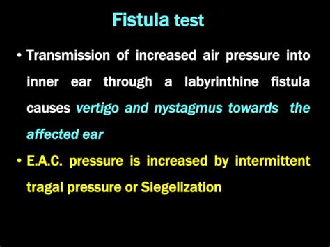 Routine Clinical Tests Of Vestibular Function