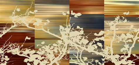 Asian Blossoms - Tan Mural - Matthew Lew - Murals Your Way