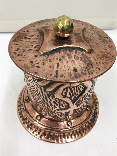 Antiques Atlas Art Nouveau Copper Tobacco Jar Circa 1900