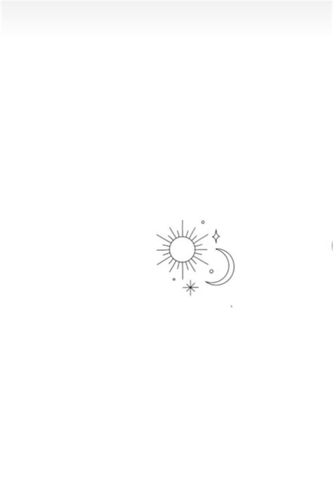 Sun Tattoo Small Small Moon Tattoos Sun Tattoos Line Art Tattoos