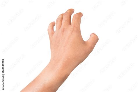 Left Back Hand Of A Man Trying To Reach Or Grab Something Fling Touch