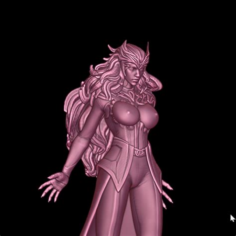 Scarlet Witch Nude Action Figure Wanda Maximoff From Marvel Rivals For D Printing NSFW