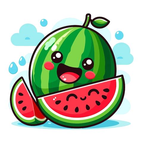 Premium Vector Funny Watermelon Cartoon Illustration