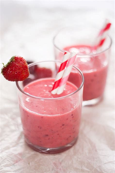 Smoothie à la fraise et à la cerise