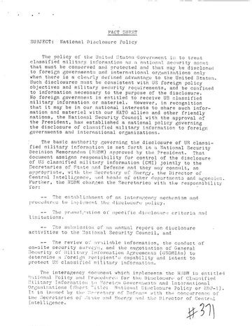 national disclosure policy department  defense