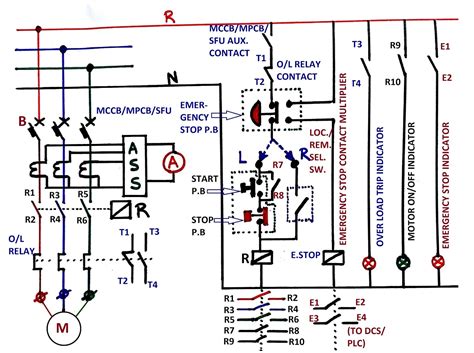 Dol Starter Power And Control Circuit Diagram Dol Wiring Ele