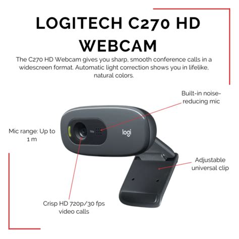 Buy Logitech C270 HD Webcam Online - Boardroom In A Box