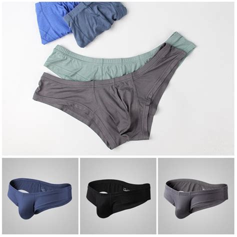 Men S Sexy Pouch Panties Thongs Low Rise Bikini Briefs Underwear Underpants EBay