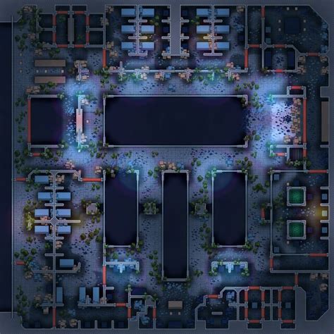 Abandoned Laboratory Battlemap Battlemaps Cyberpunk Modern Map