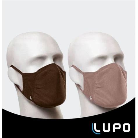 Máscara Lupo Zero Costura unidades Nude Marrom Braseiro