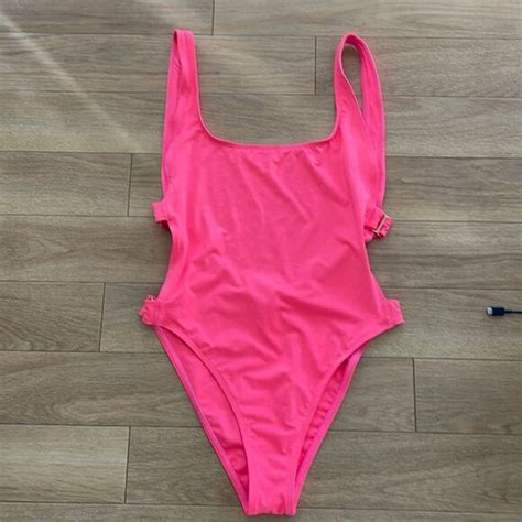 L Space Swim Anthropologie Lspace Hot Pink Swimsuit Sz Poshmark