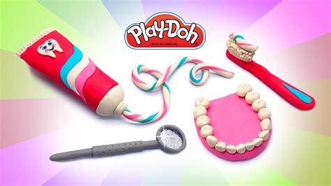 Toothpaste And Toothbrush And Denture Dentist Set Toys Play Doh Videos Diy How To Make Doctor