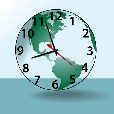 Earth World Travel Time Clock Globe Stock Photos - Image: 12812213