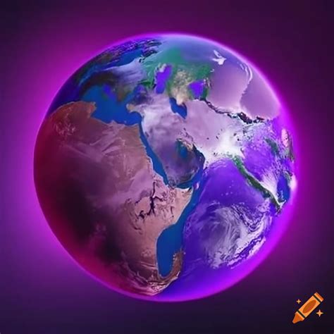 Artistic Depiction Of A Purple Earth On Craiyon