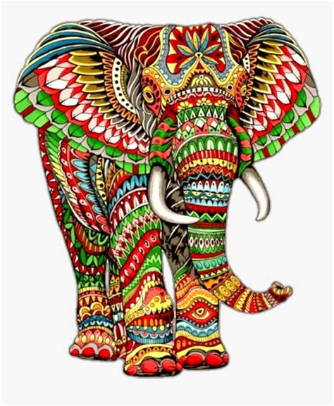 Tapisserie Elephant Clipart , Png Download - Elephant Colored Pencil ...