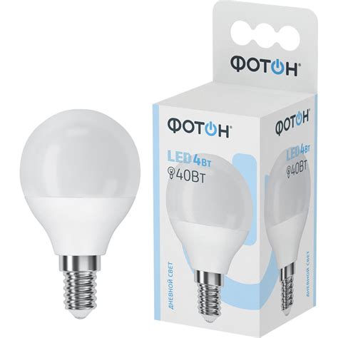 Светодиодная лампа ФОТОН LED P45 4W E14 4000K 22833 - выгодная цена ...