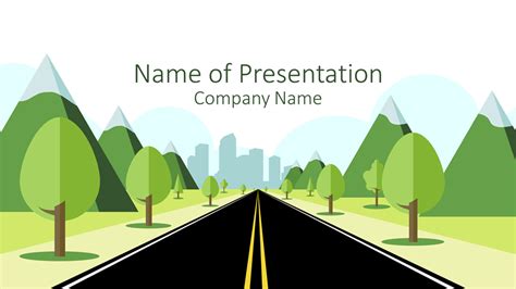 Road to City PowerPoint Template - PresentationDeck.com