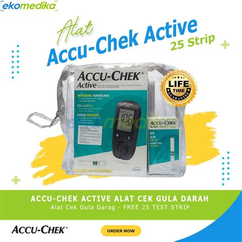 Jual Accu Check Active Alat Test Gula Darah Diabetes Test Free