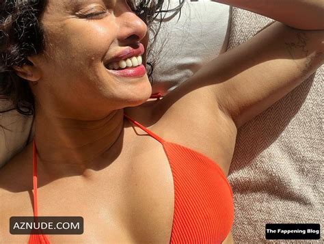 Priyanka Chopra Sexy Shows Her Hot Tits In An Orange Bikini AZNude