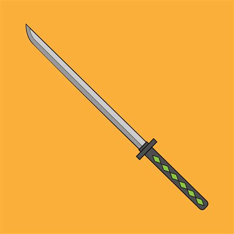 Samurai Sword Vector Cartoon Close Up Illustration 6623038 Vector Art
