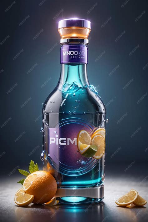 premium ai image cool prime bottle  cocktail flavor