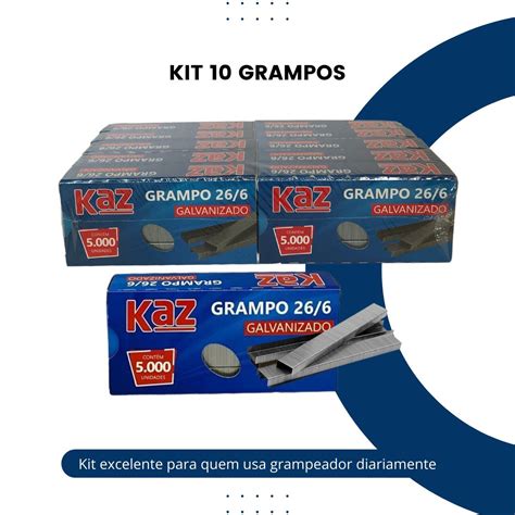 Grampo Para Grampeador 26 6 Galvanizado 10 Cxs C 5000units