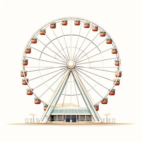 Premium Vector Ferris Wheel Cartoon Vector