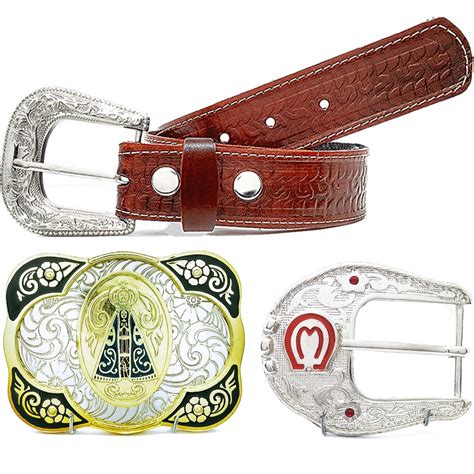 Fivelas E Cintos Country - Combo Cinto Country Em Couro + 2 Fivelas Cowboy Ns Aparecida E ...