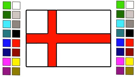 how to draw england flag