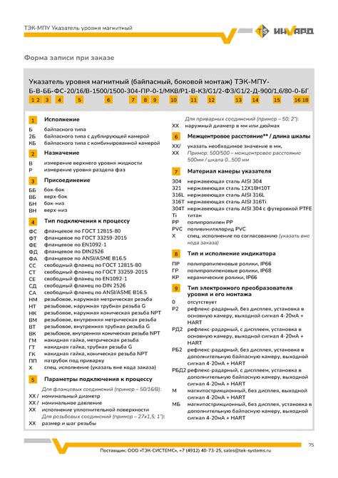 ТЭК-МПУ-Б - уровнемер бокового монтажа - ООО ТЭК-СИСТЕМС