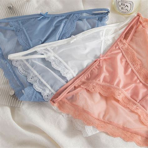 5 Pack Lot Sexy Womens Satin Panties Briefs Sheer Lace String Bikini Underwear EBay