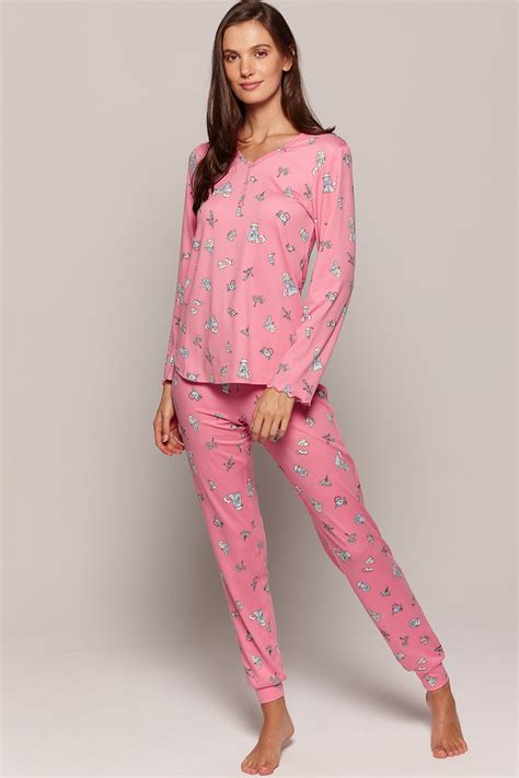 Claudel Lingerie Long Sleeve Top And Jogger Pants Pajama Set LI