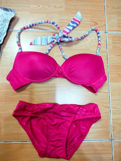 Pink Bikini Pierre Cardin Two Piece Bikini Bra Underwear On Carousell