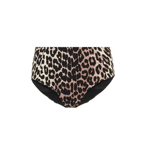 Ganni Leopard Print Bikini Bottoms GANNI