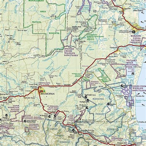 Belize Adventure Map - National Geographic