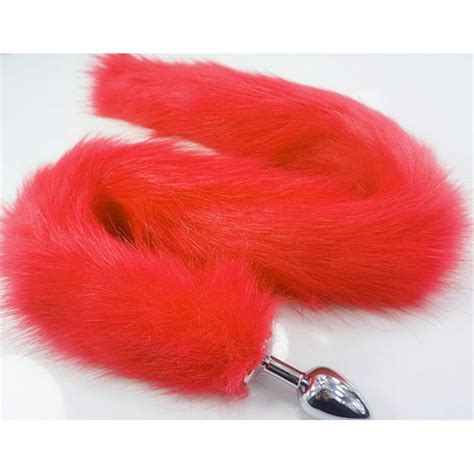 Plug Anal Rabo De Raposa Vermelho 81 Cm Shopee Brasil