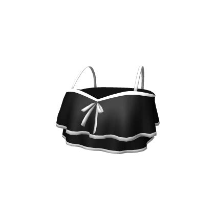 Chibi Doll Bikini Top Black White Roblox