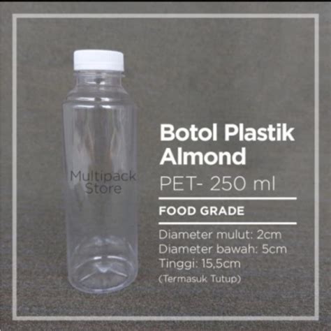 Jual Botol Plastik Almond Ml Sn Isi Pcs Free Packing Kardus