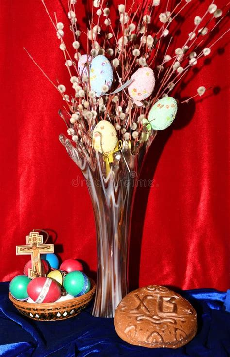 Pussy Willow Revival Easter Eggs Table Stock Photos Free Royalty Free Stock Photos From