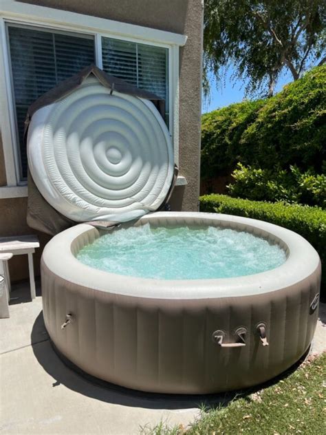 Intex Purespa Person Inflatable Hot Tub Set Wood Grain For Sale From United States