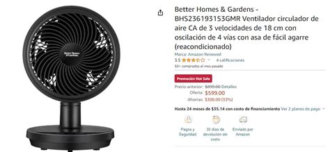 Ventiladores con descuento en Amazon por Hot Sale Telediario México