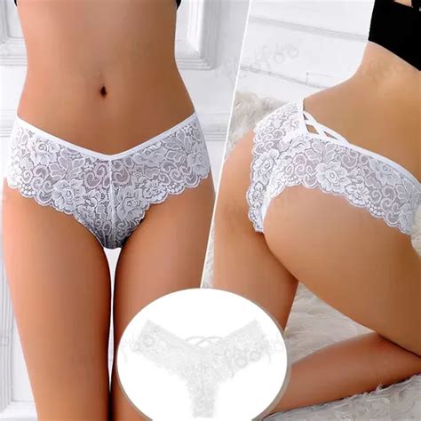 Paquete 4 Panty Bikini Señoras Tanga Cordón De Encaje Sexy MercadoLibre