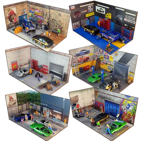 Cenários para Hot Wheels para dioramas exposição de coleção e fotos de divulgação MDF